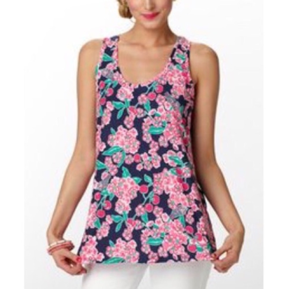 Lilly Pulitzer “Cherry Blossom” tank - EUC